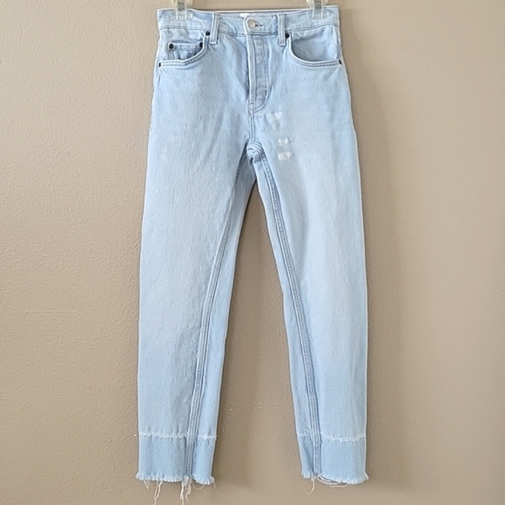 Rails The Melrose Classic Slim Bleached Repair Hem Denim Jeans - Size 25
